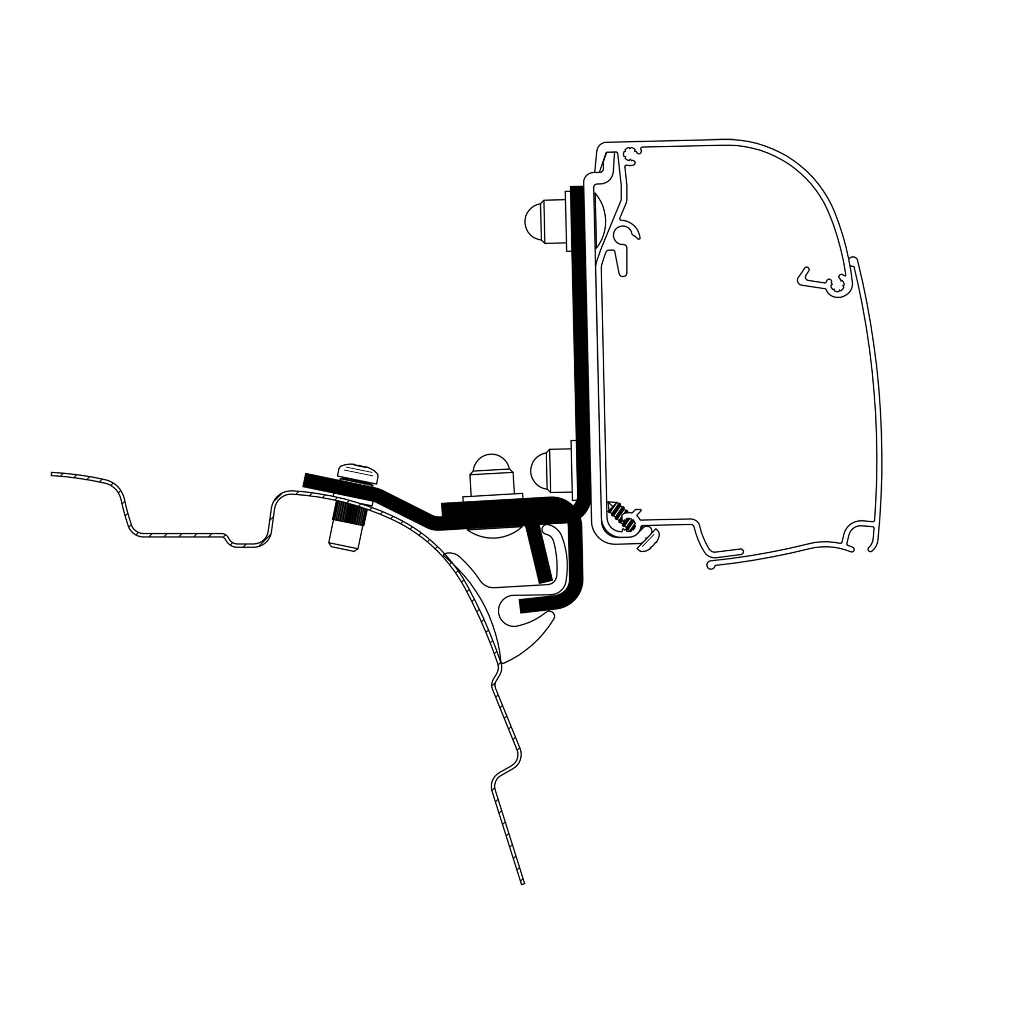 Thule Adapter VW T5/T6 z szyną górną Brandrup do Thule 4200