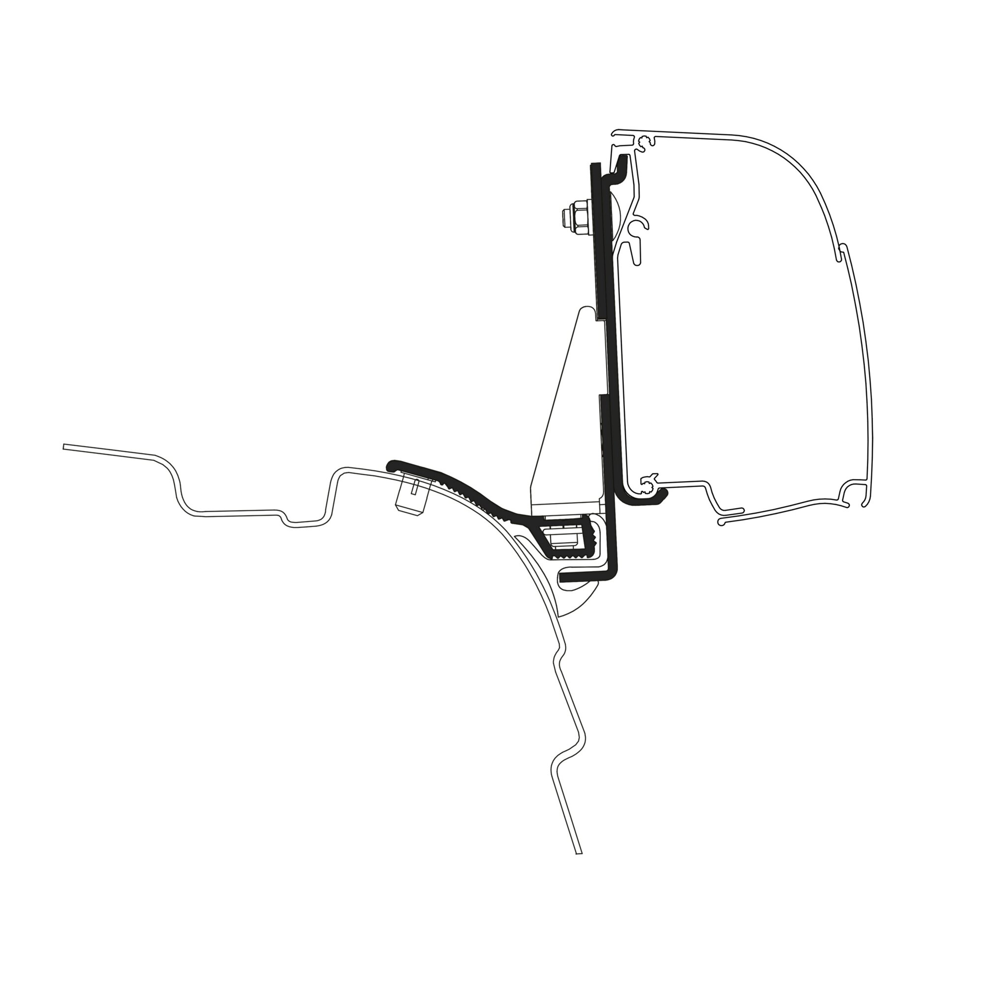 Thule Adapter VW T5/T6 z długim rozstawem osi Minivan Reimo Multi Rail do Thule 4200