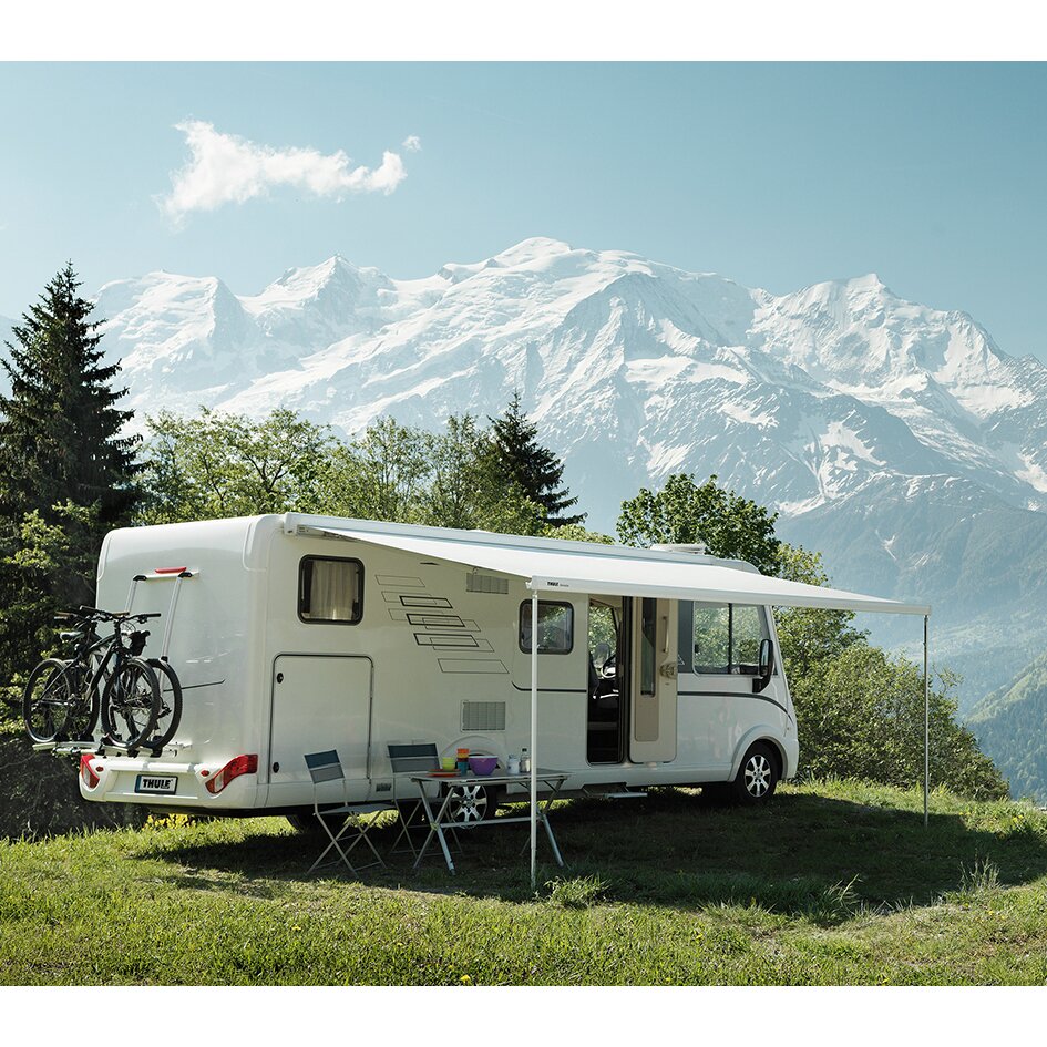 Thule Markiza Thule Omnistor 8000 z silnikiem, beżowo-biała, 6 m